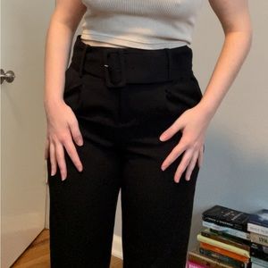 Black Dress Pants with Belt